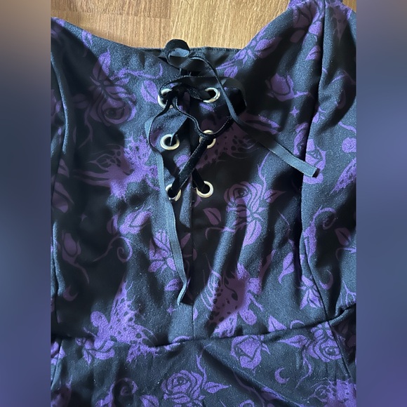 NWT Thorn & Fable Fairy Flower Hanky Hem Dress size medium Hot Topic 💜🧚🏻 - Picture 8 of 10